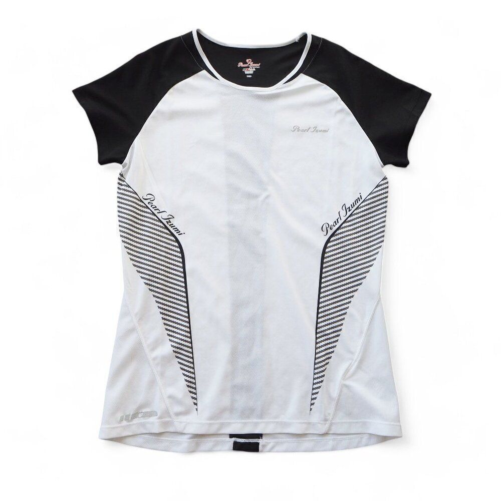 Pearl Izumi Fly Intercool Short Sleeve Workout Shirt White / Black Women's‎ L